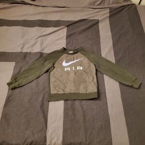 Boy's 6-7 Years Nike Air Olive Green Sweatshirt